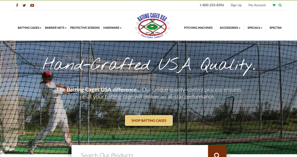 Batting Cages USA - Magento Website