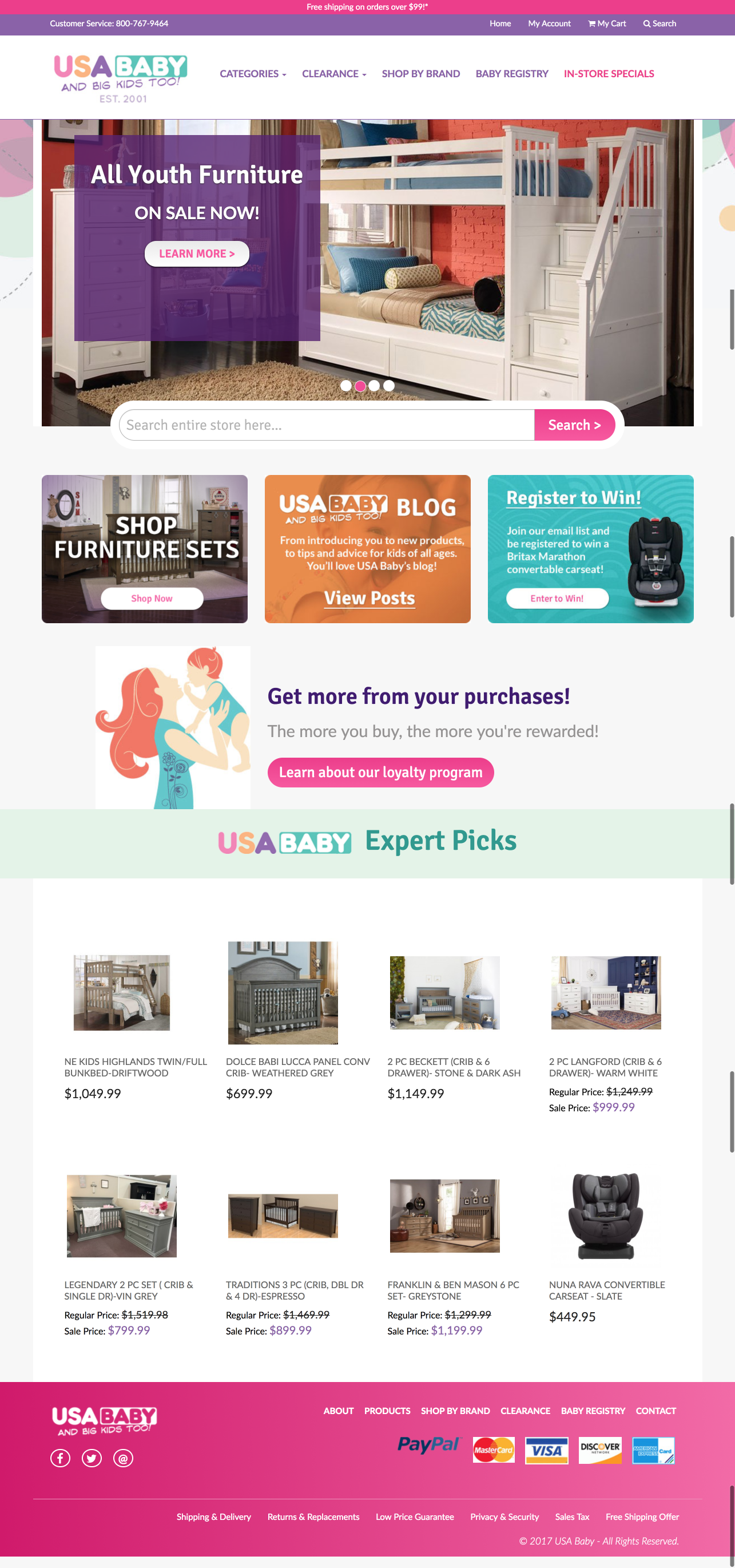 USA Baby Franklin Website Design